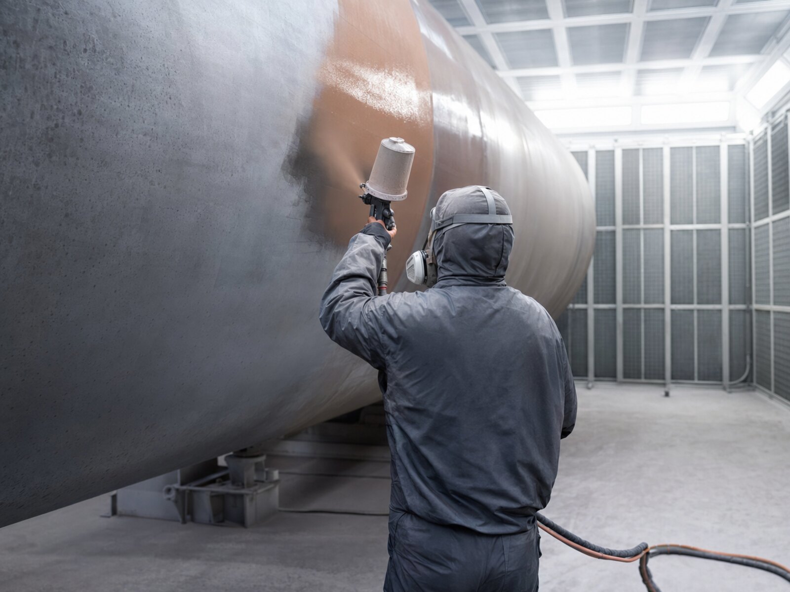 Chantier de peinture industrielle